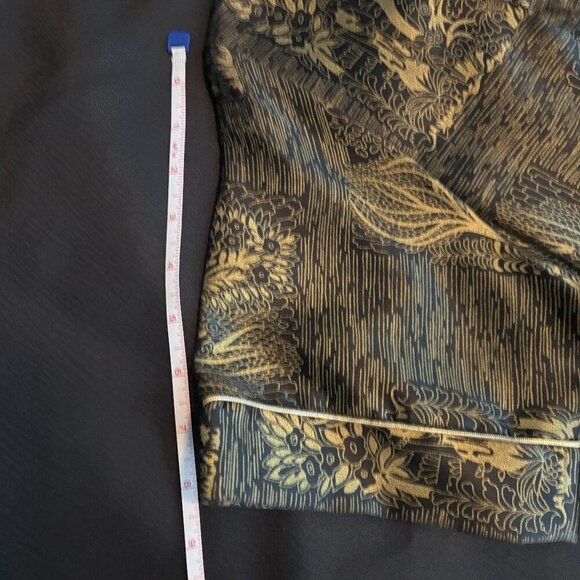 Vintage 1950s Dream Wear House Dress Black and Gold Asian Print Size M/L - Picture 15 of 15